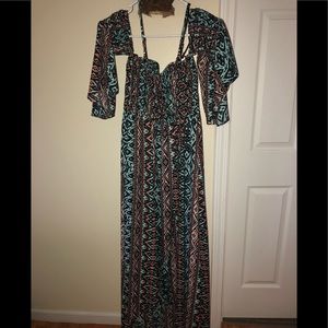 Long off the shoulder dress. Brand new!
